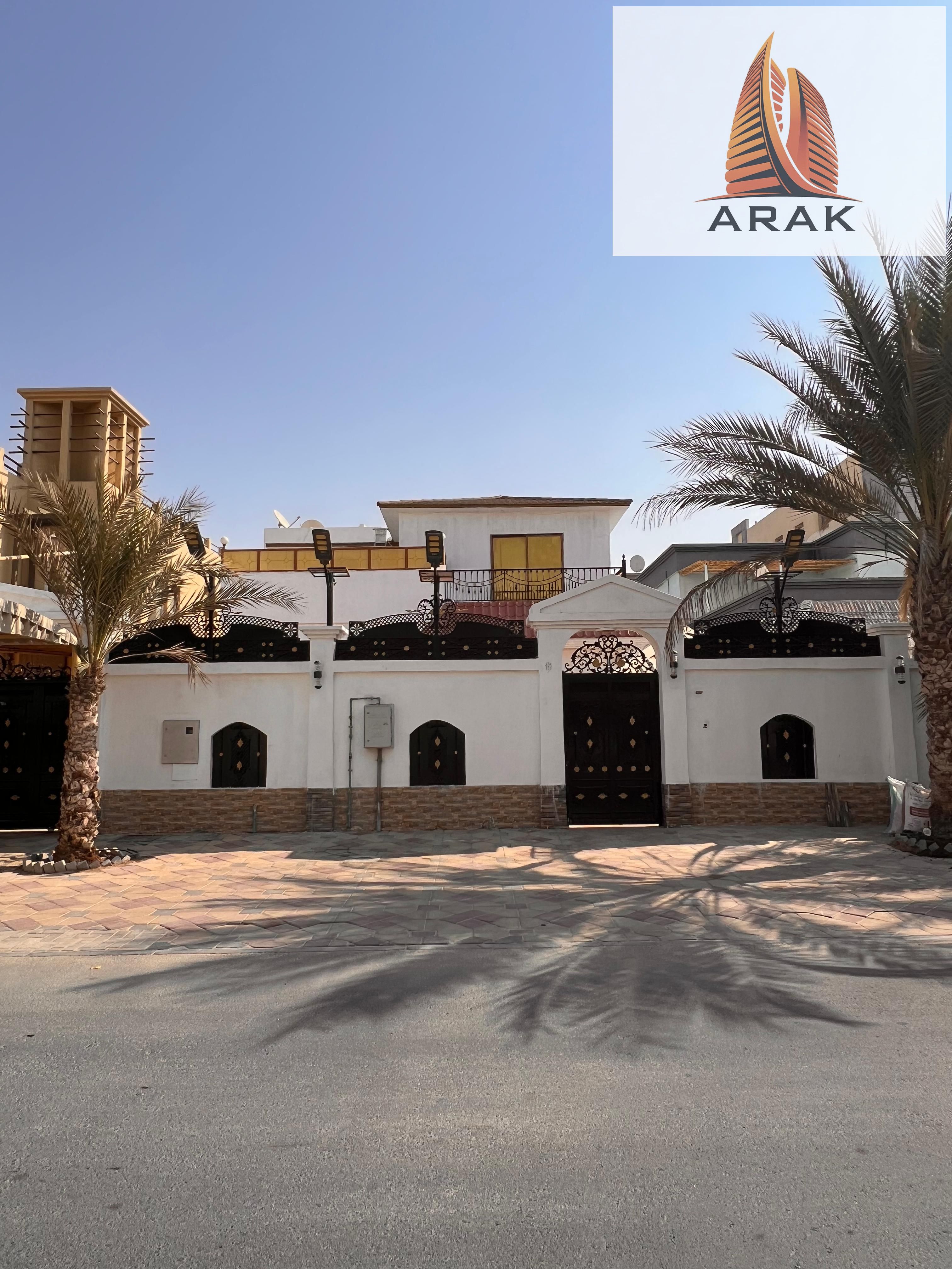 For rent villa in Al Rawda 3 – Ajman 6 bedrooms Majlis and hall Outdoor seating area Indoor car shade Maid’s room