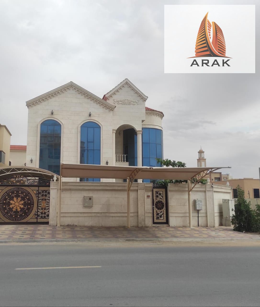 For rent in Al Mowaihat 1 – Ajman Villa with 5 master bedrooms Majlis and living room Maid’s room Annual rent: 140,000 AED