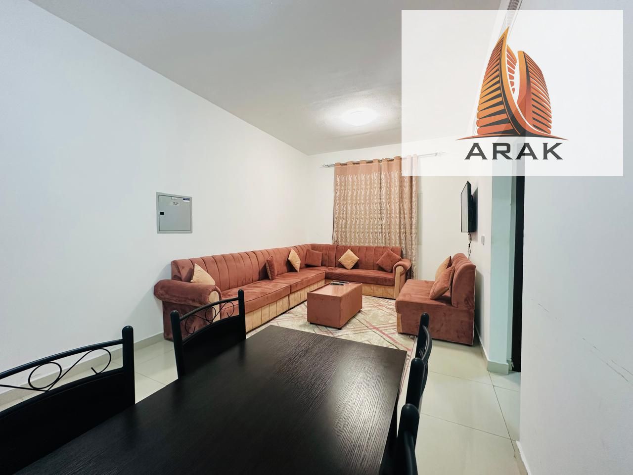 A fully furnished one bedroom apartment is available for monthly rent in Al Shaheb Building