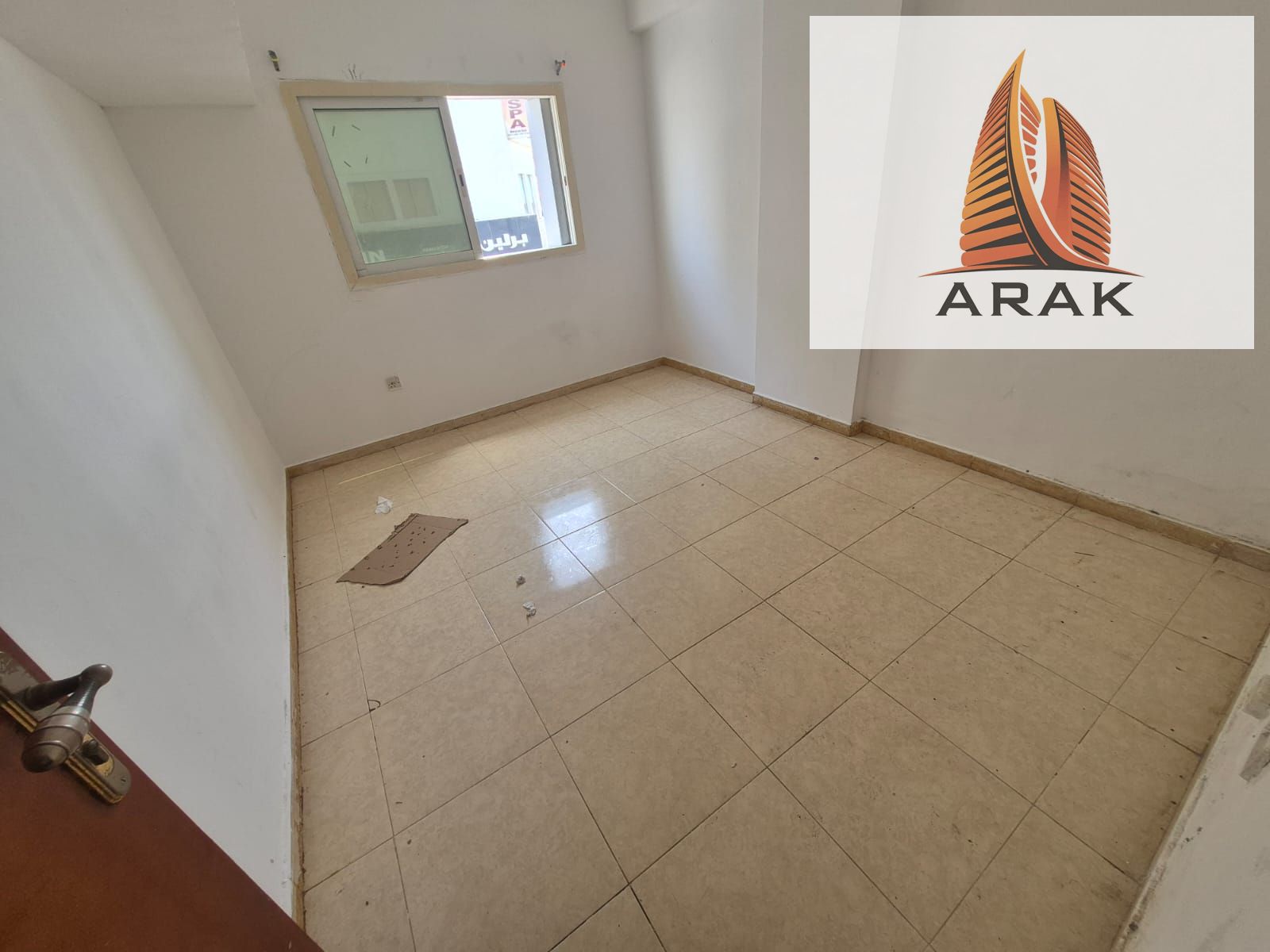 Two bedroom apartment with living room unfurnished Prime location on the corniche after Al Safina roundabou
