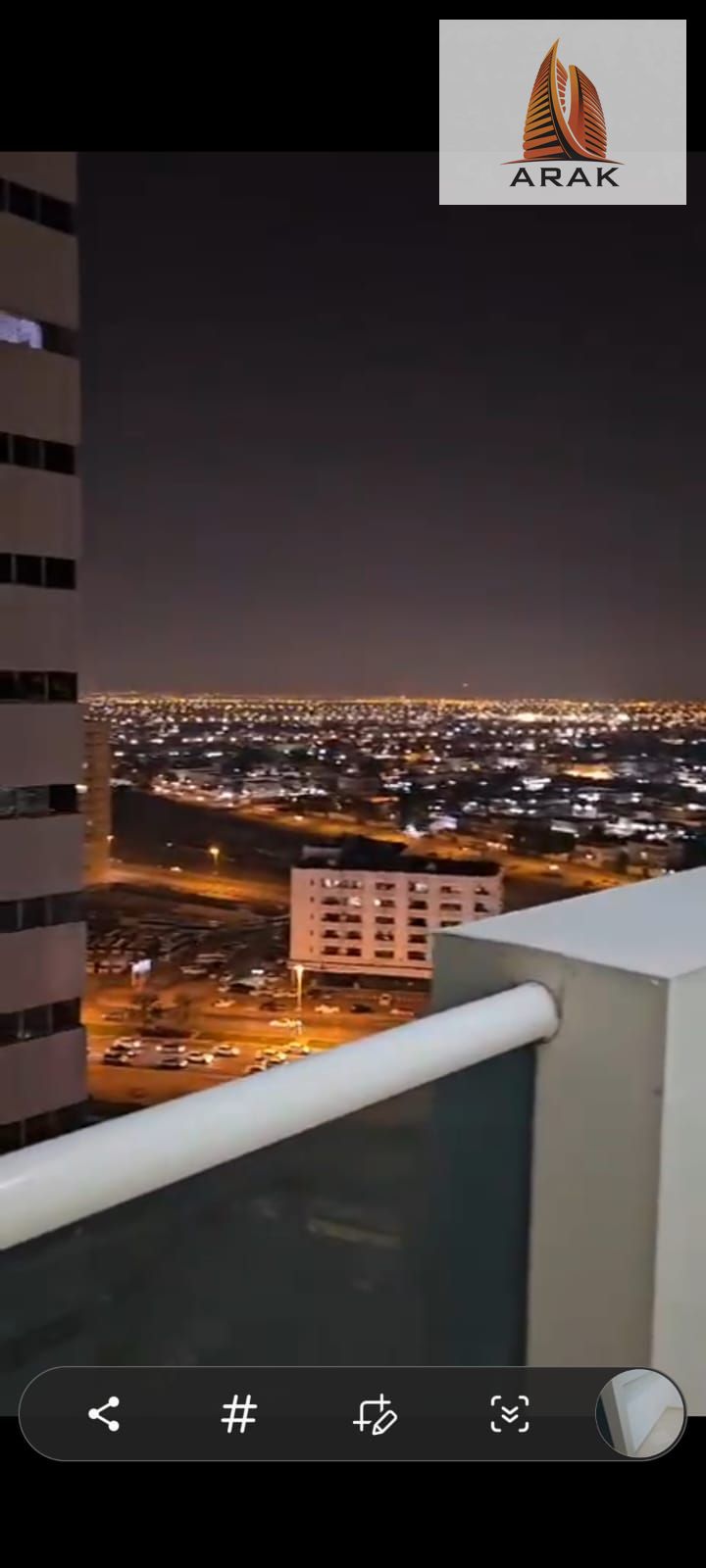 Apartment for sale in Ajman with a total area of 1,616 sq. ft. , located on the 12th floor with an open city view.