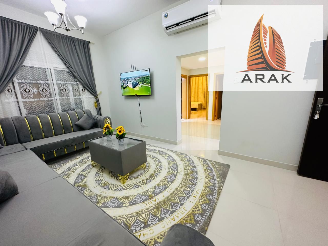 2 Bedroom Apartment with Living Room for Rent – Ajman Corniche