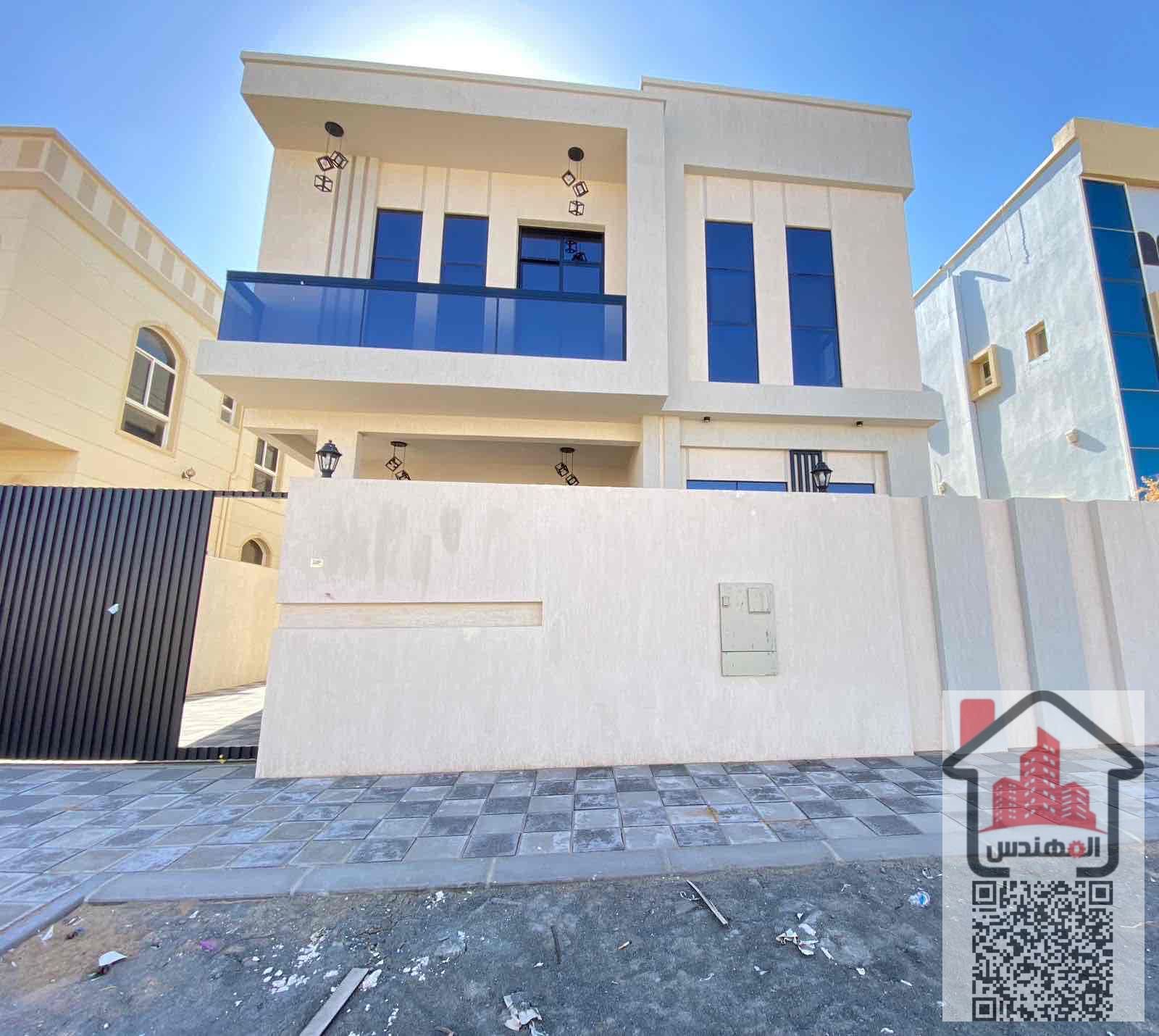 Villa for rent in Ajman, Al Yasmeen area New, first inhabitant, with air conditioners 4 master bedrooms A living room and a hall A large kitchen Required 95 thousand dirhams