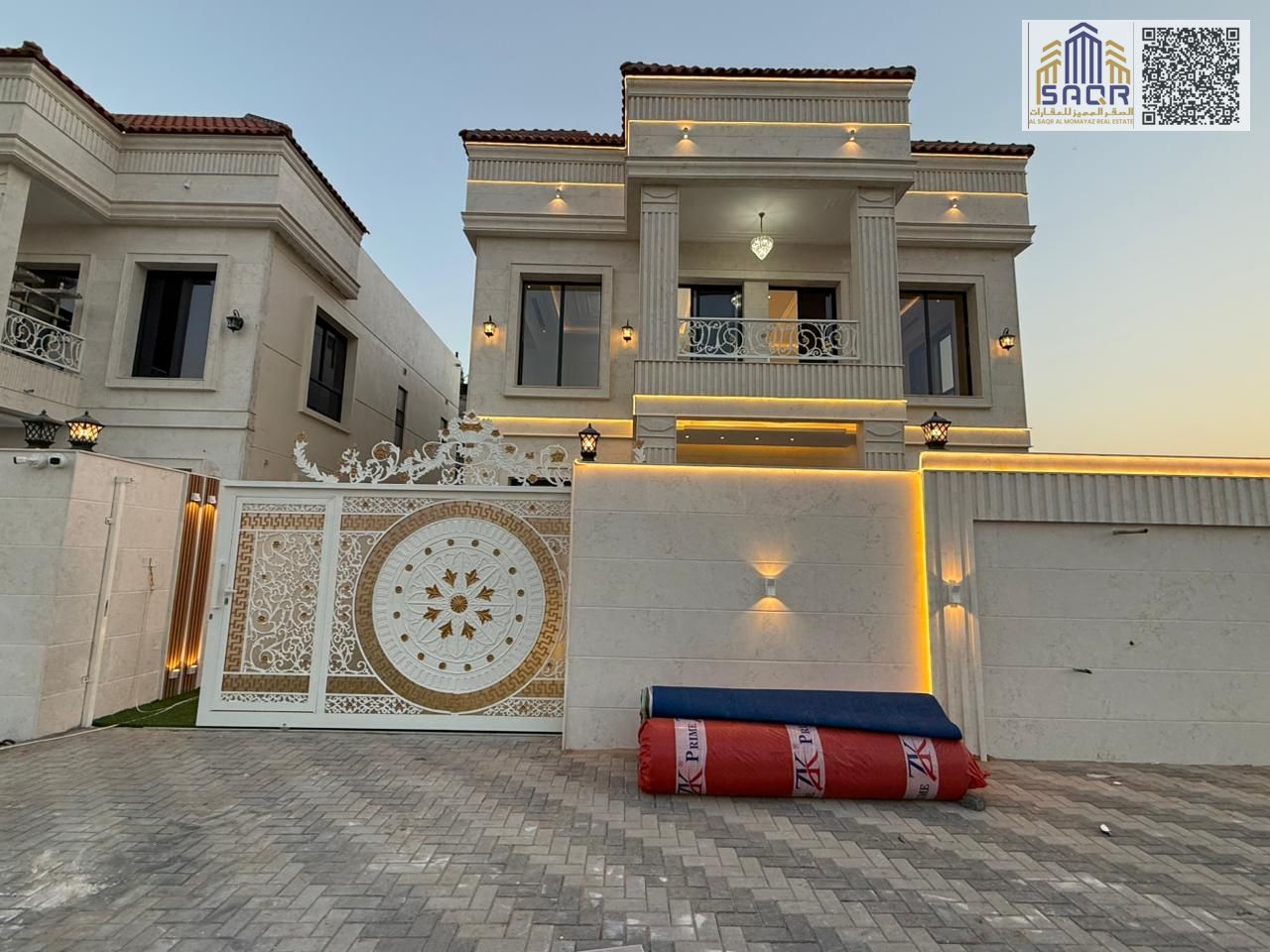 European-style villa for sale, luxury finishes, including registration and ownership fees.