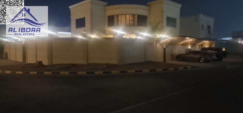 Luxury Villa for Sale – Al Raqaib 1, Ajman High-end residential villa with super deluxe finishing, corner plot on two streets, spacious layout.