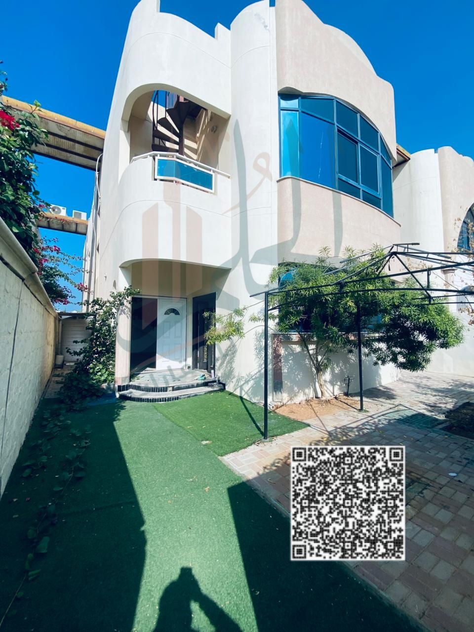 Residential villa for rent on Al Hira beach | 4 master bedrooms and a large living room | Close to the beach and mosque