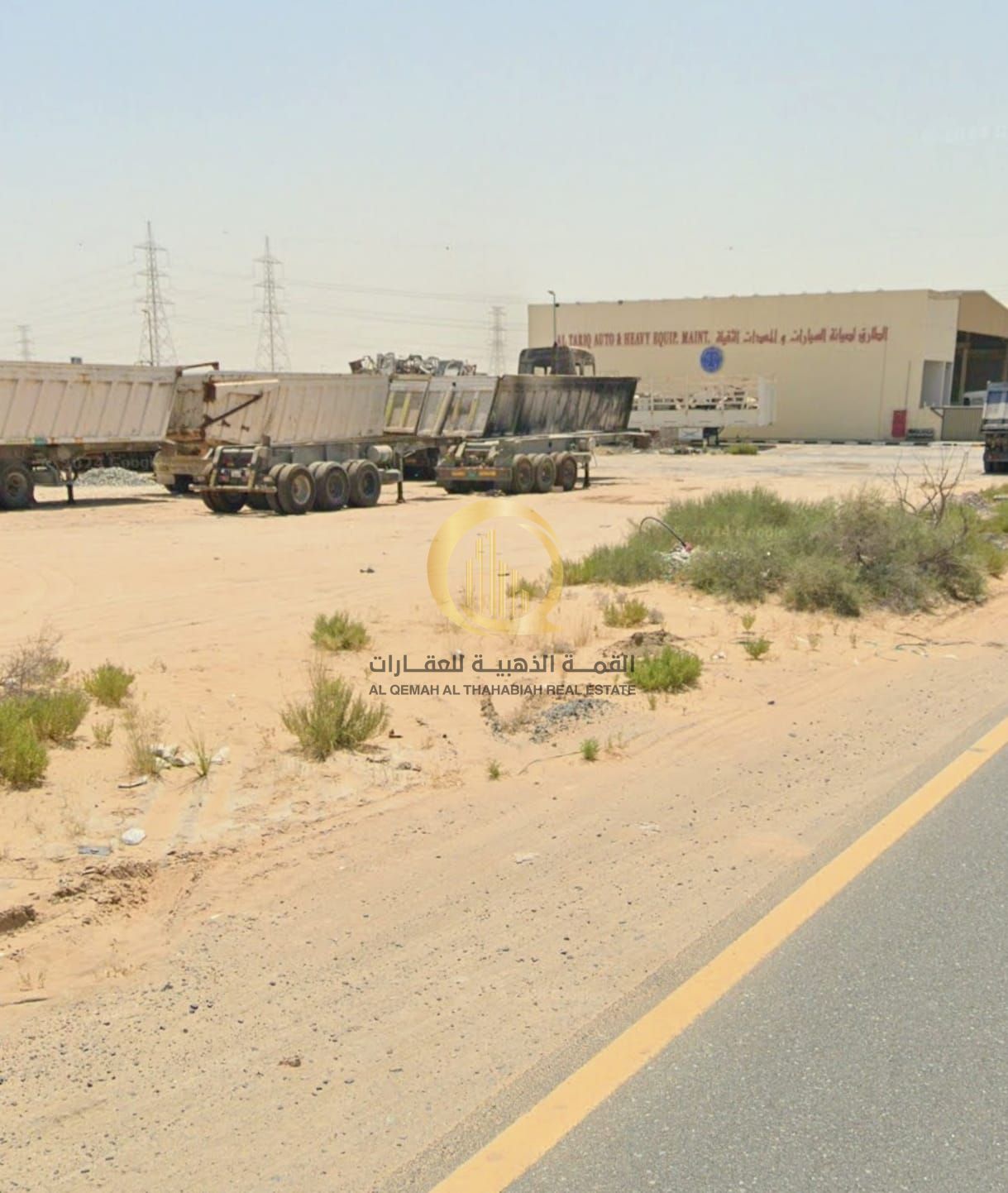 For sale: Industrial land in Al-Sajaa Industrial area, a prime location on a main street, owned by both locals and Gulf nationals.