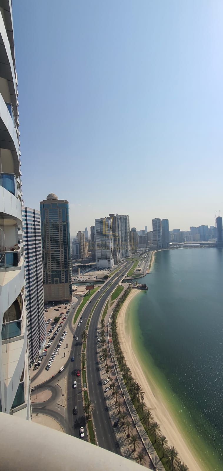 For sale 3bedroom apartment with living room and stunning lakefront views in Al Khan area.