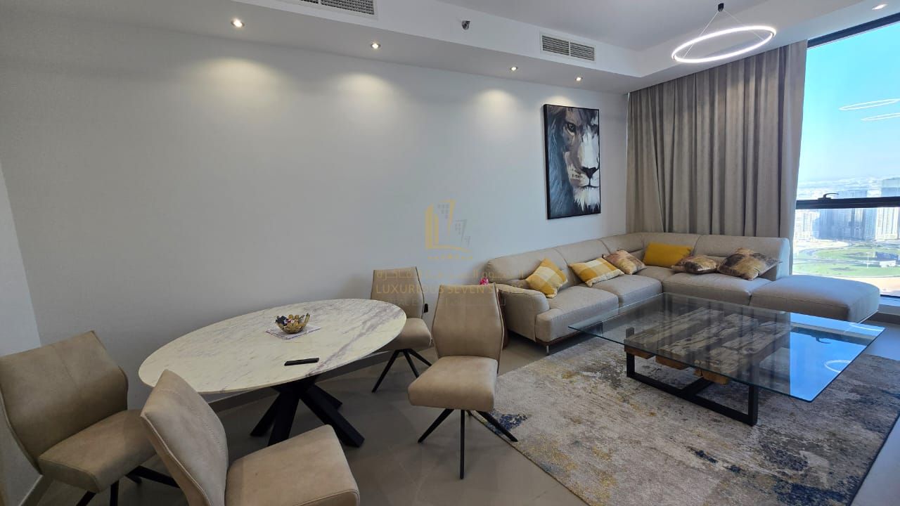 For sale luxurious furnished apartment with view of Al Mamzar in La Plage Tower