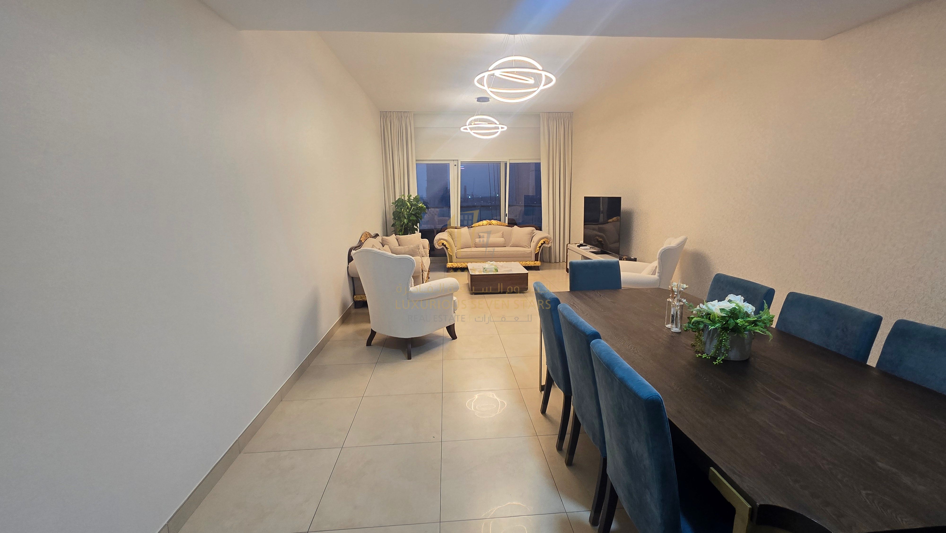 Apartment for sale with full sea view overlooking Al Khan Lagoon in Asas Tower.
