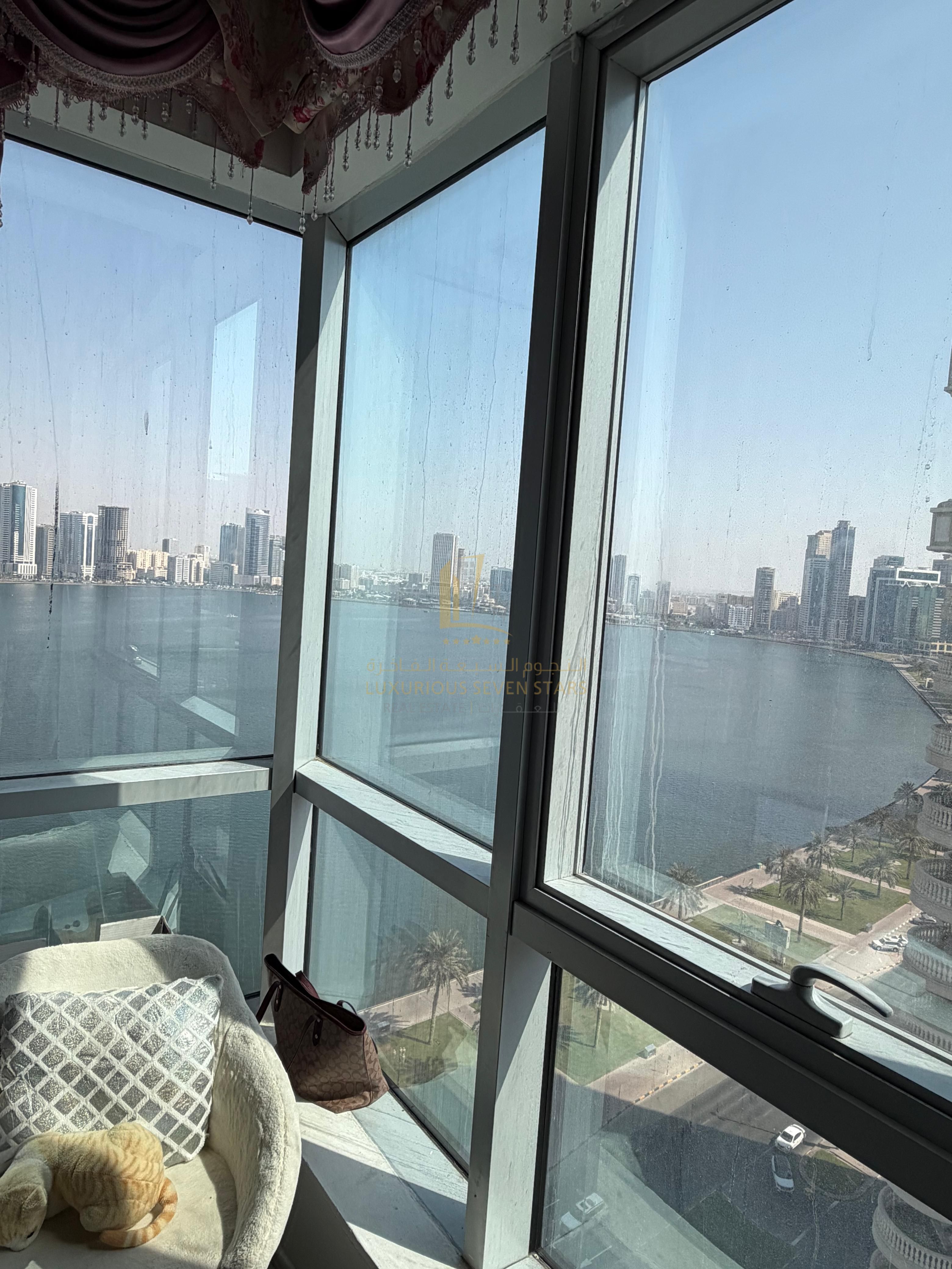 Apartment for sale with view of Khalid Lake in Al Dana Tower