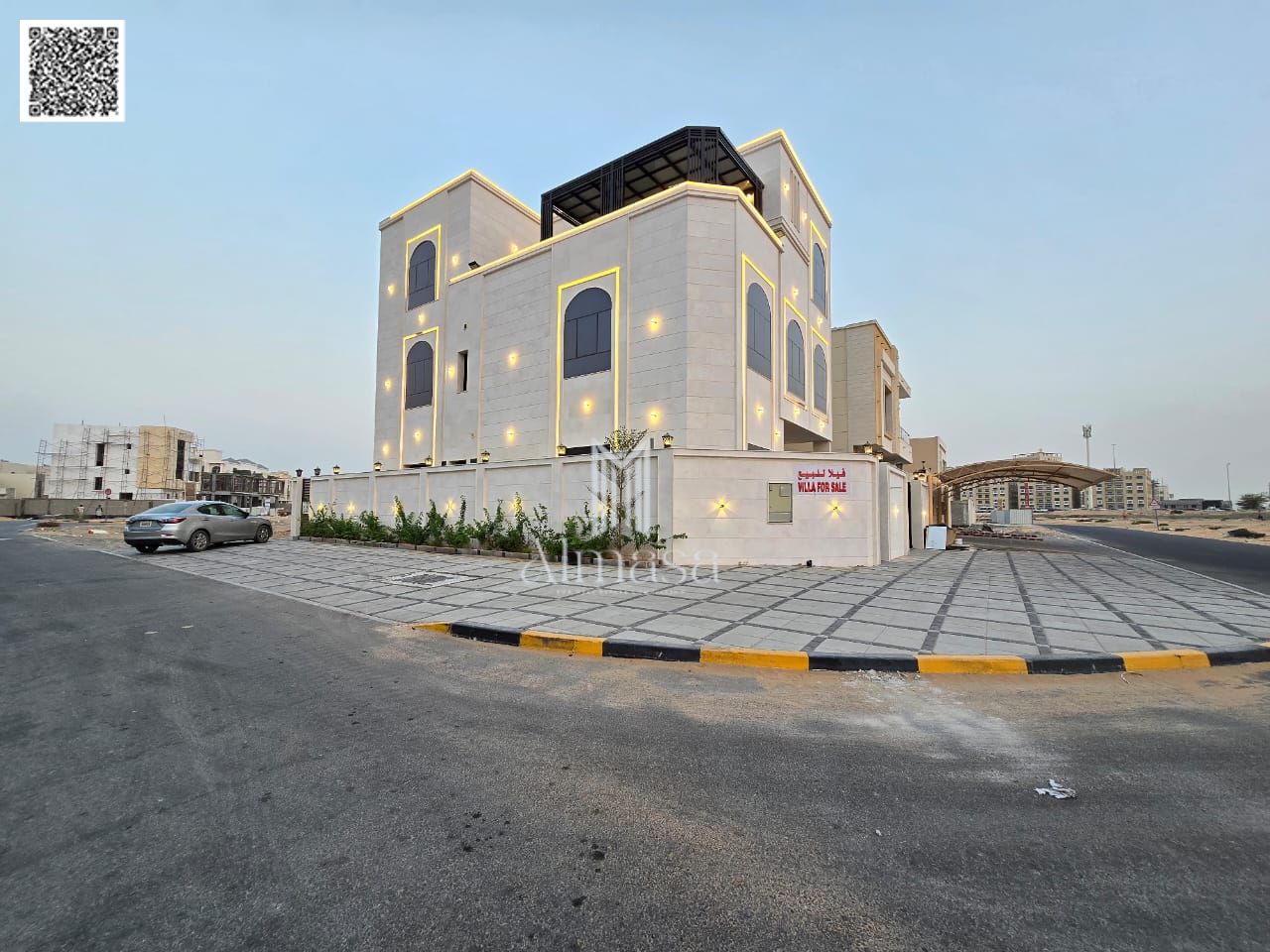Luxury Double Stone-Facade Villa in Al Helio | 7 Master Bedrooms, Central AC, German Kitchens, Rooftop with Pergola