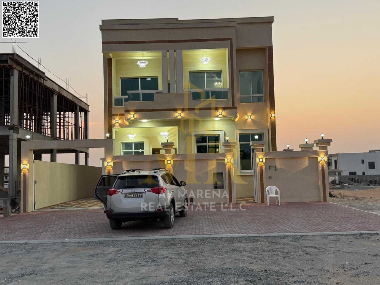 Villa directly from the owner, personal finishing, on a main street, close to all services, freehold ownership for all nationalities and without down