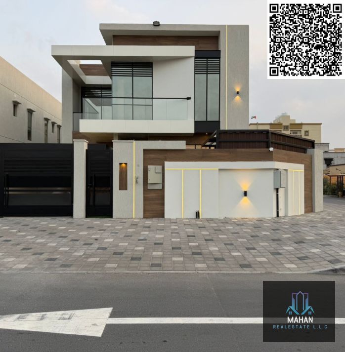Brand New Villa For Sale In Ajman Mowaihat 1 5 Master Bedroom Hall Majlis Kitchen Maid room Land size : 5000 sq. ft Built up: 5350 sq. ft Asking Price : 3.4 Million Including water & electricity & Ac with Machines