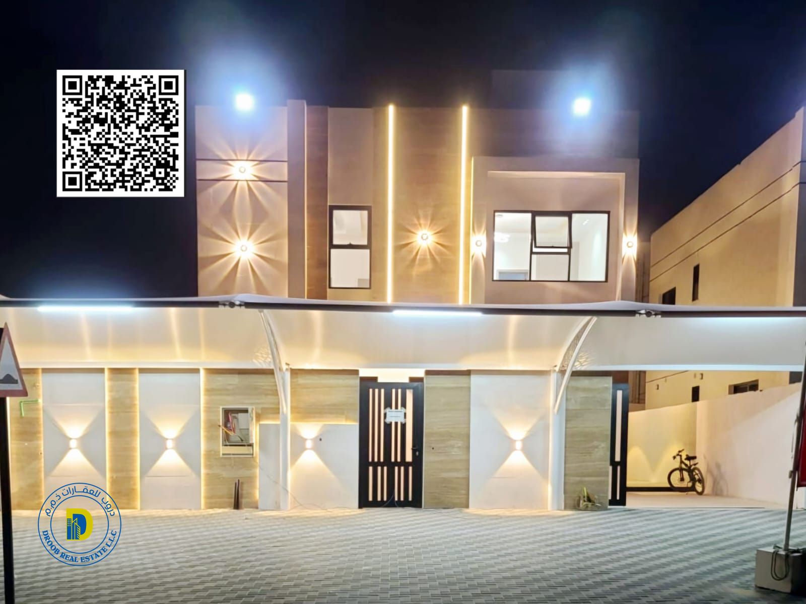 Own a modern villa in Al Zahia, Ajman, at a price that includes water, electricity, and registration fees.