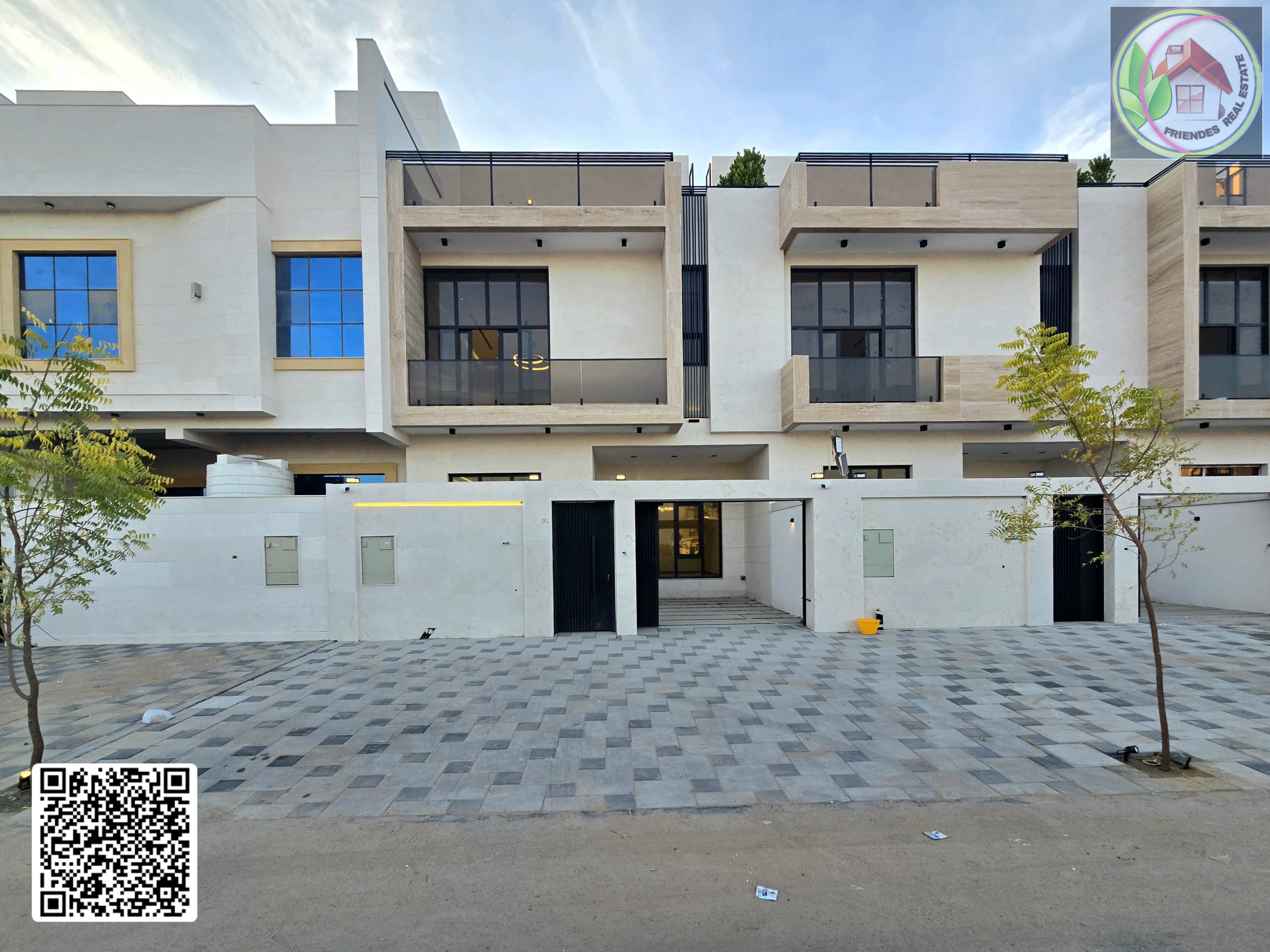 For sale behind Al Hamidiya Park, including registration fees, central air conditioning, large building area with a distinctive internal roof, freehold ownership for all nationalities.