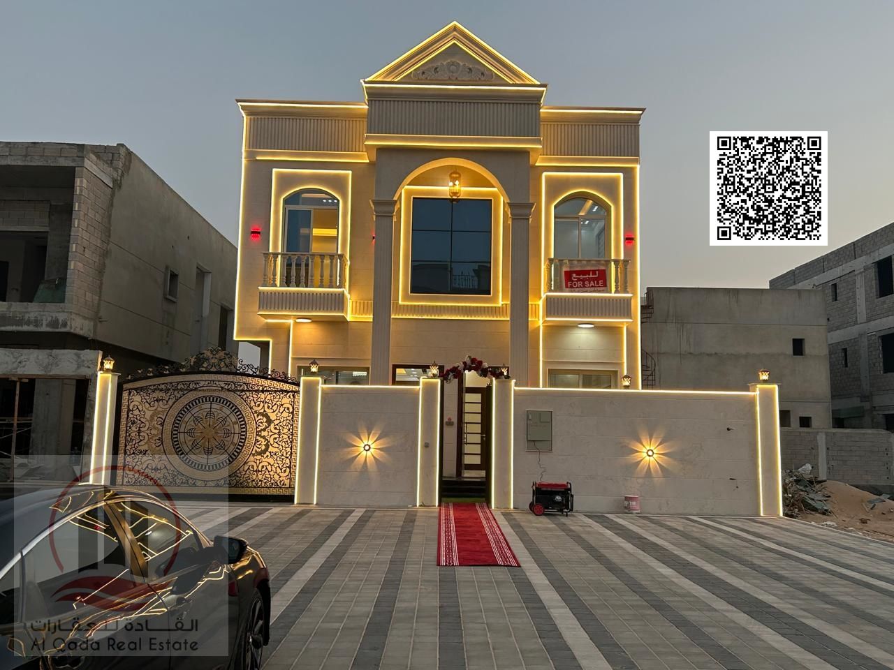 For sale, a villa in Ajman Al Zahia, 5 master rooms, a Majles room, a hall, and a maid’s room, freehold for all nationalities, Installment with out do