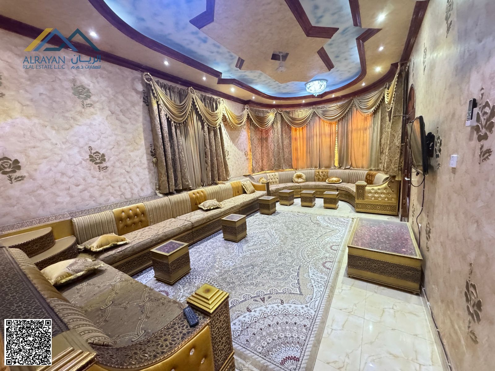 A luxurious villa for sale in Al Rawda 3, Ajman, with a modern and elegant design that combines sophistication and comfort.