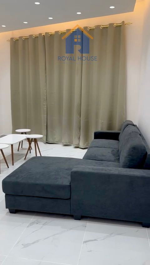 One bedroom and living room with sea view