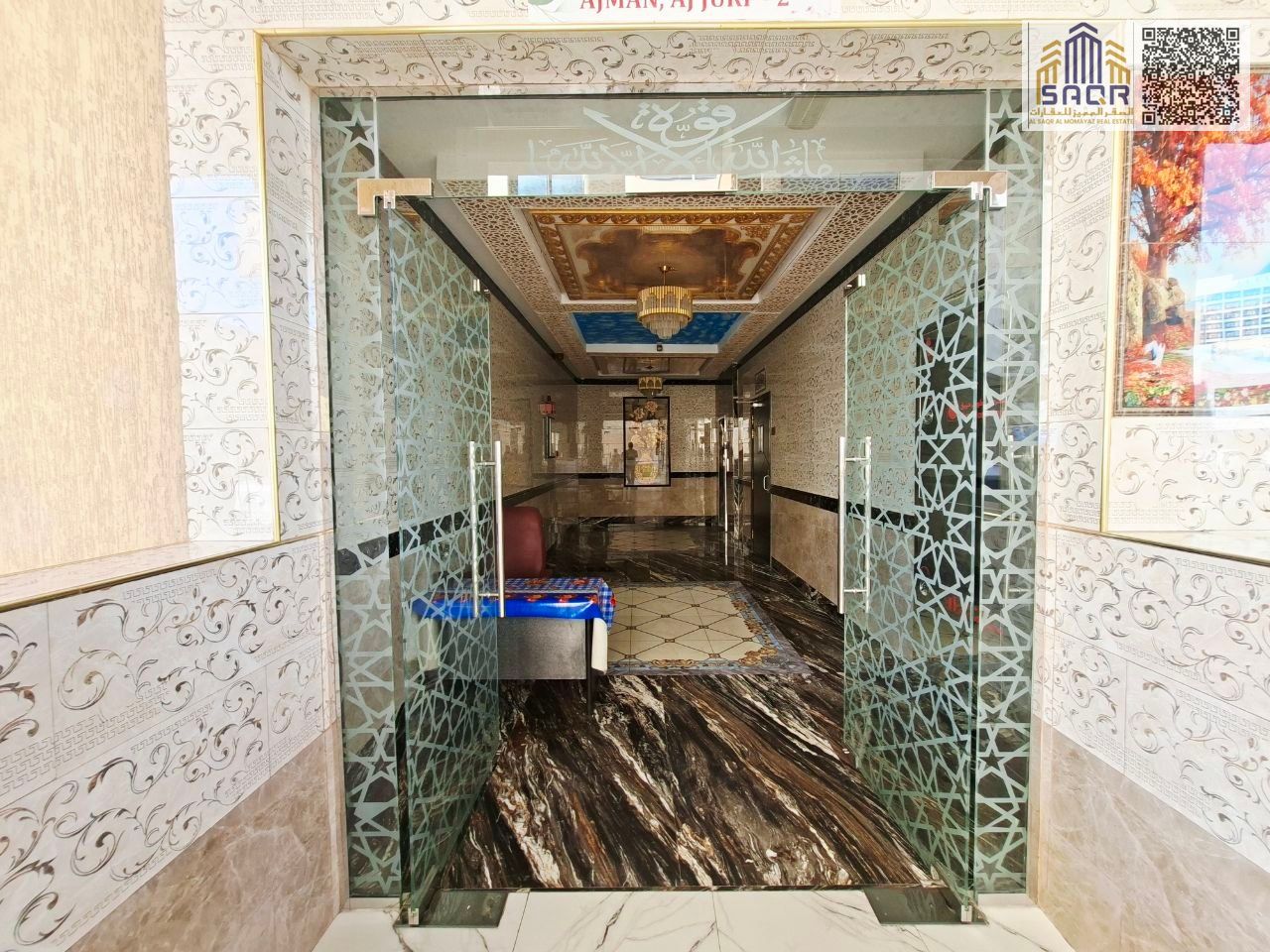 or rent near Al Safir Mall, Al Rawda Bridge. Prime location. Two bedrooms, two bathrooms. A spacious family-friendly building.