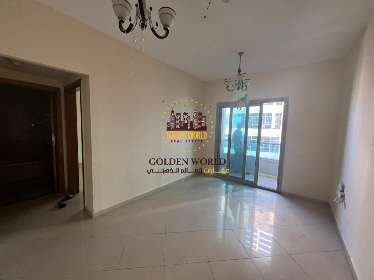 One-bedroom apartment with balcony in Al Nahda Sharjah near Dubai exit, partial open view, one bathroom, close to Sahara Center.