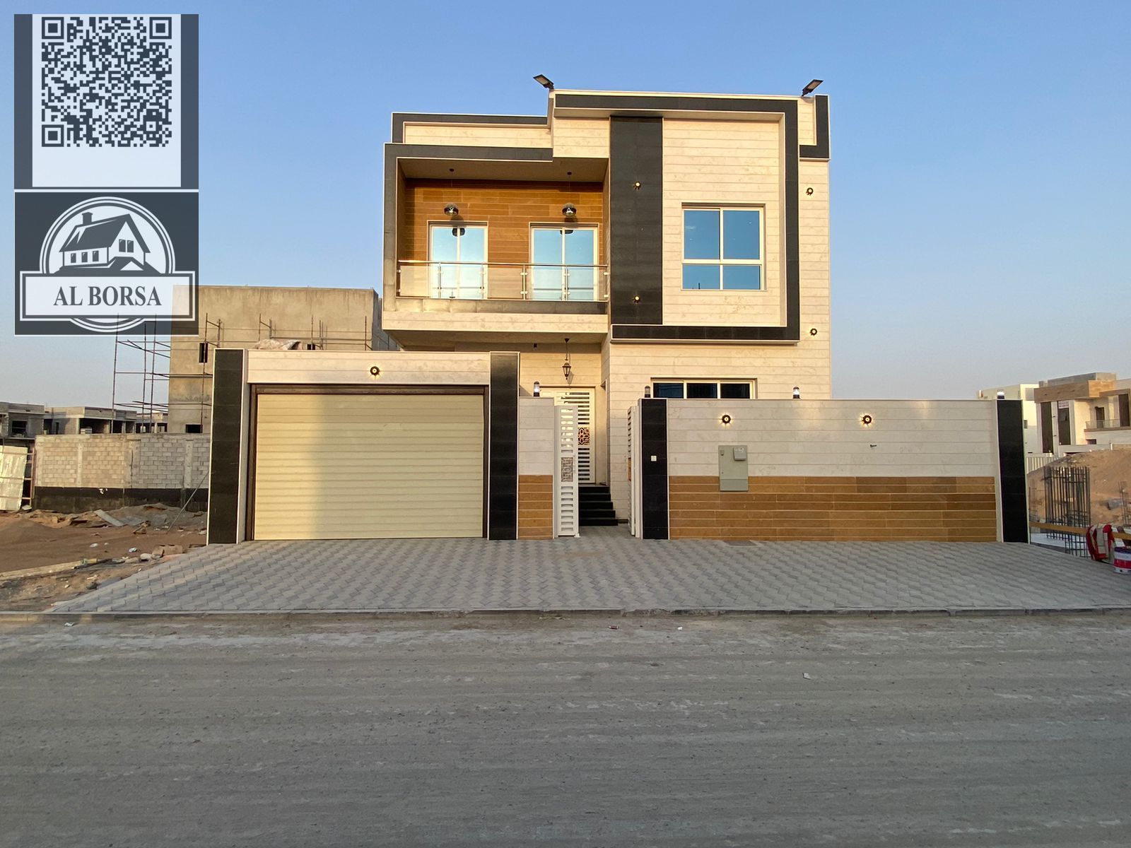 Luxury villa for rent in Al Yasmin | 5 master bedrooms + living room + majlis + maid's room + preparation kitchen | 100,000 (3 installments)