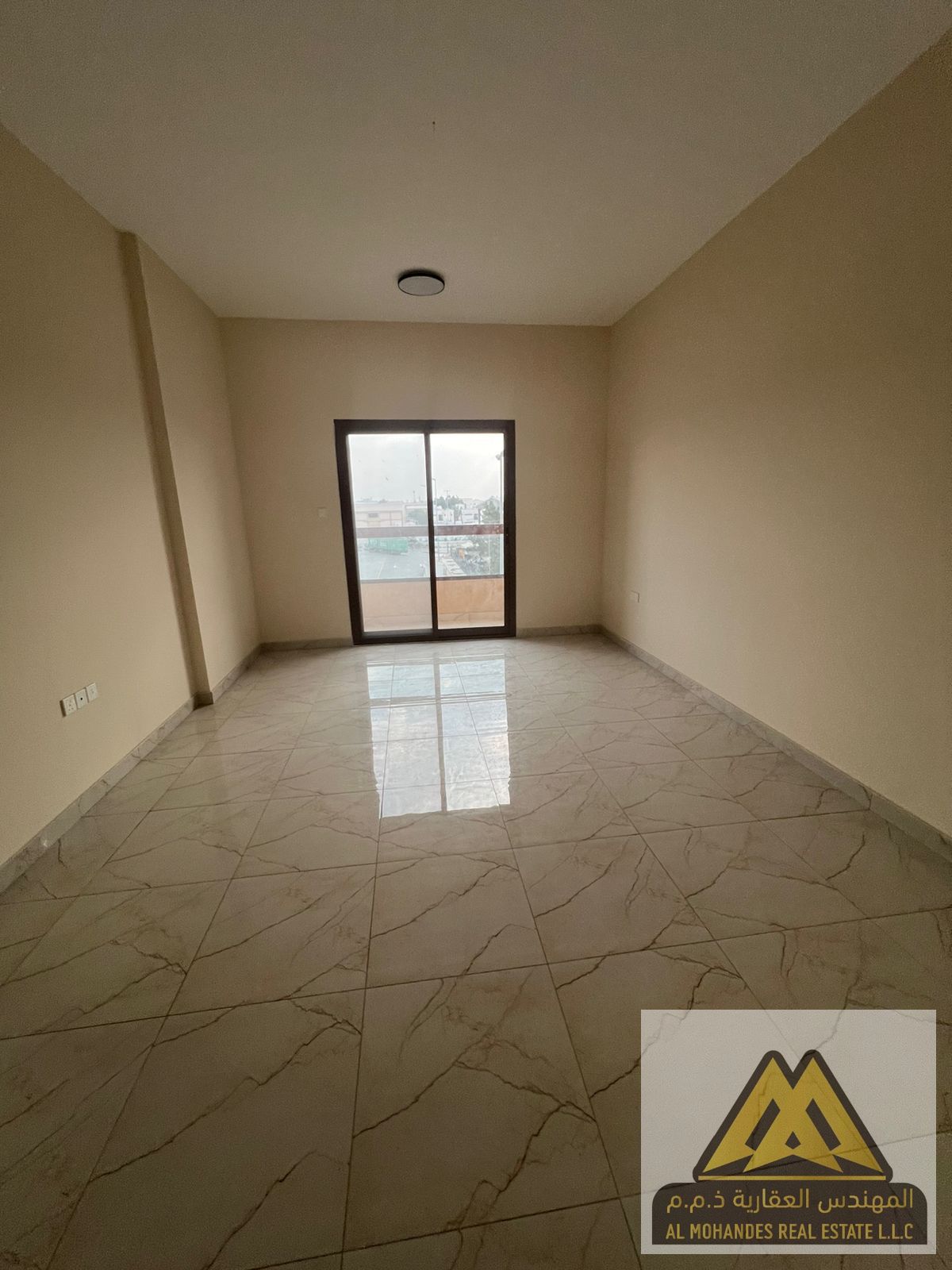 One Bedroom Apartment for Rent in Al Jurf Industrial 3, Ajman – First Tenant, Master Bedroom, 2 Bathrooms, Balcony, AED 36,000/Year