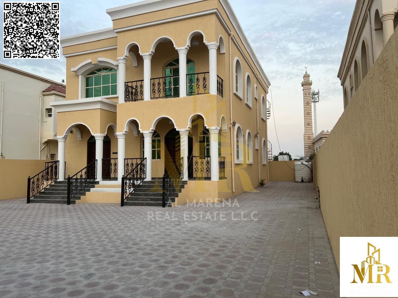 Villa for sale in Ajman, Al Muwaihat 2 area, prime location very close to Sheikh Ammar Street, electricity and water included, freehold ownership