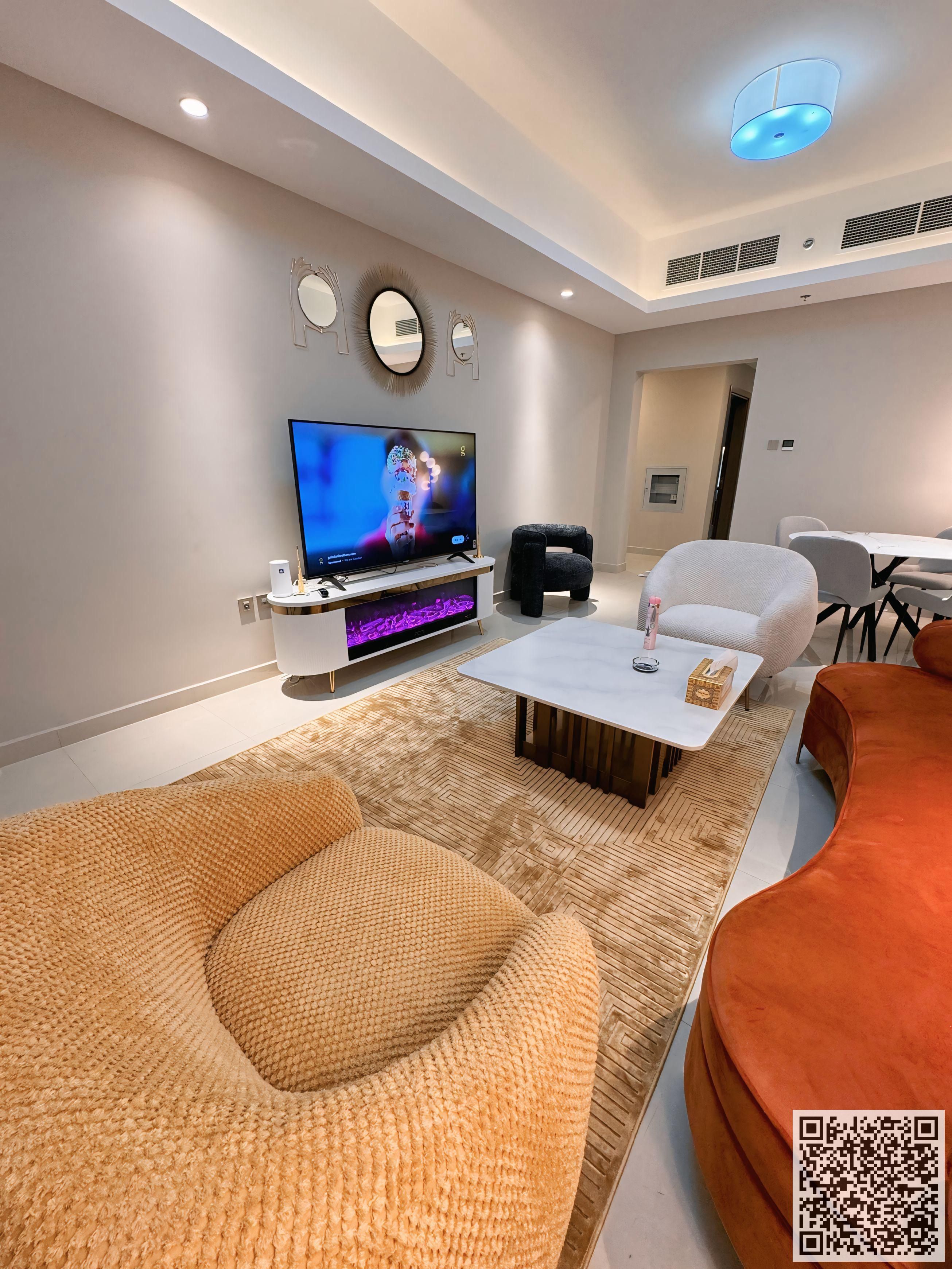 The most luxurious 1room and hall, with balcony open view, Fully Furnished New, With a gym, swimming pool, and private parking.