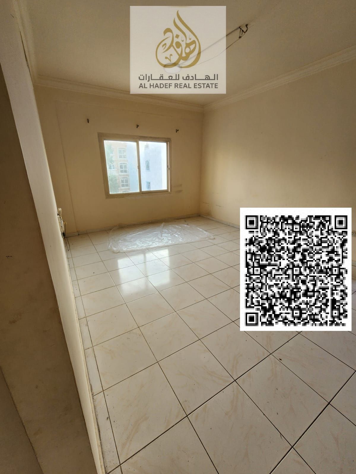 For rent in Ajman, a one-bedroom apartment in Al Qulaya with a balcony and excellent space, dirt parking, rent 30,000 AED annually, security deposit 2