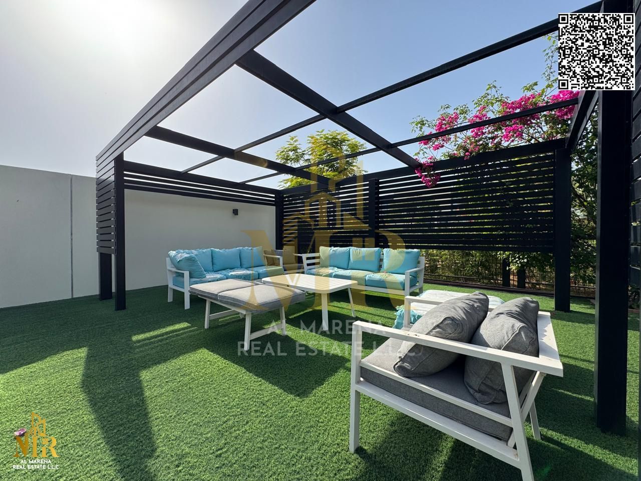 Own a ready-to-move-in villa in the heart of Al Zouraa, 4 master bedrooms, spacious living room, pool, garden & kids play area, price includes all uti