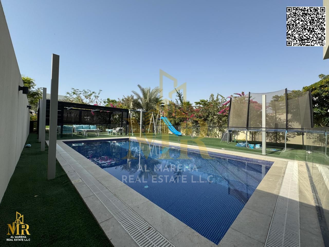 Corner villa for rent with 4 master bedrooms, prime location and open views, private garden & pool, kids play area, at an attractive price for luxurio