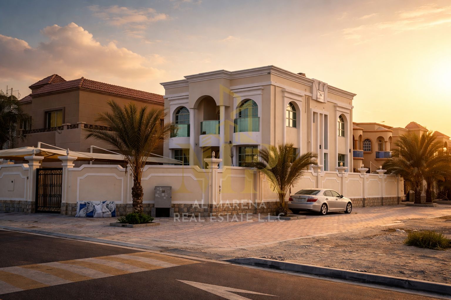 Villa for sale in Al Muwaihat 1, corner plot, close to amenities, five rooms, majlis, living room, maid's room, freehold ownership