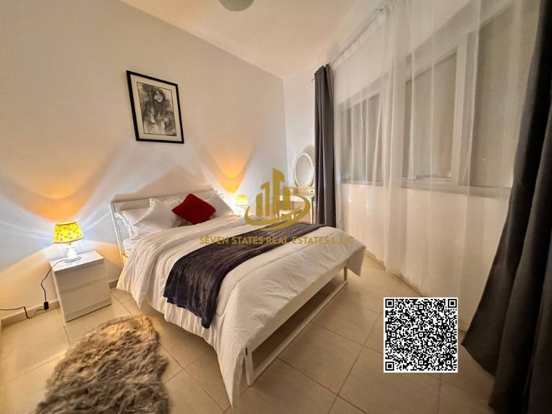 For monthly rent | Furnished one bedroom and living room – First occupancy in excellent condition in Al Jurf