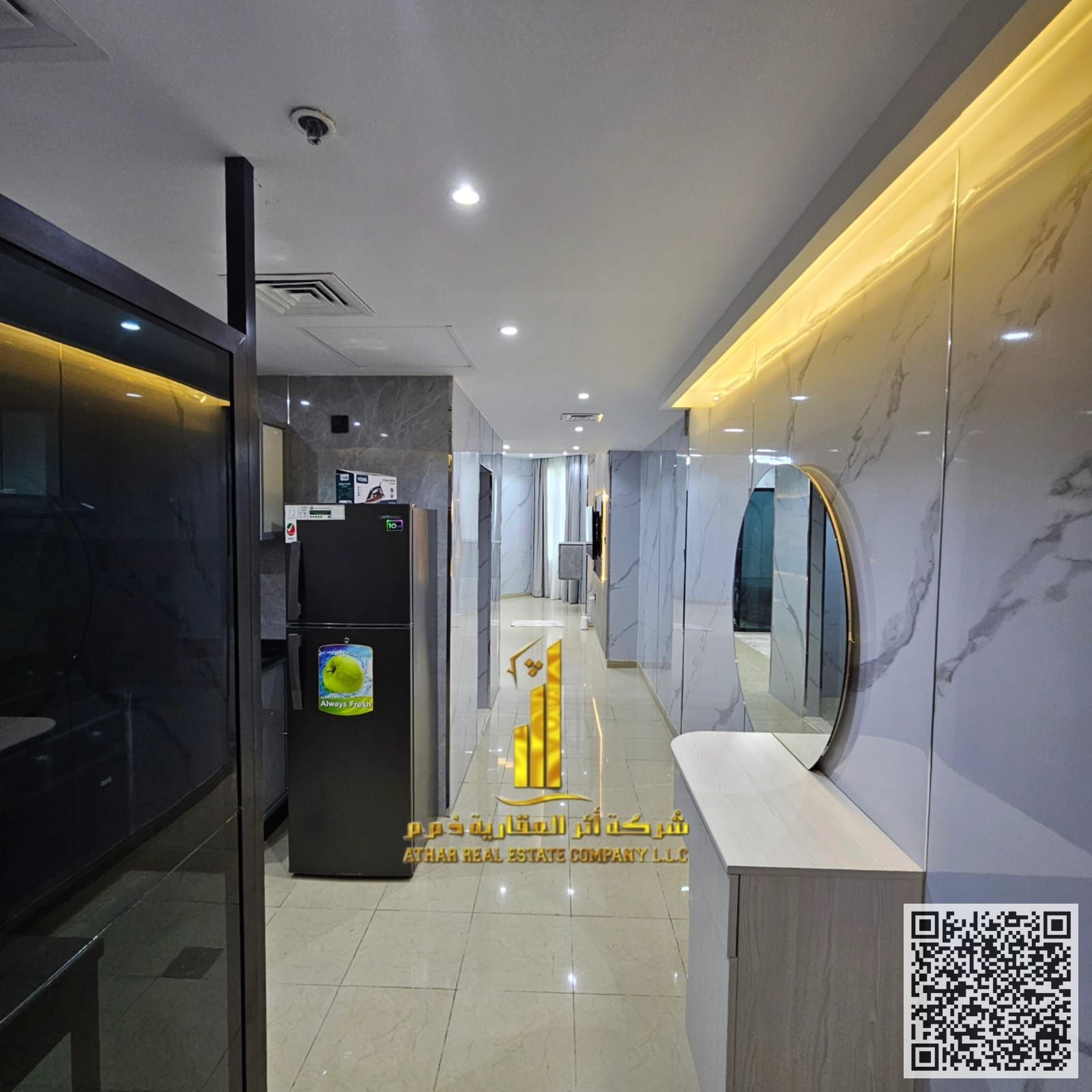 A golden opportunity! Luxurious, fully furnished studio apartment for monthly rent in Horizon Towers, Al Rashidiya 1, Ajman