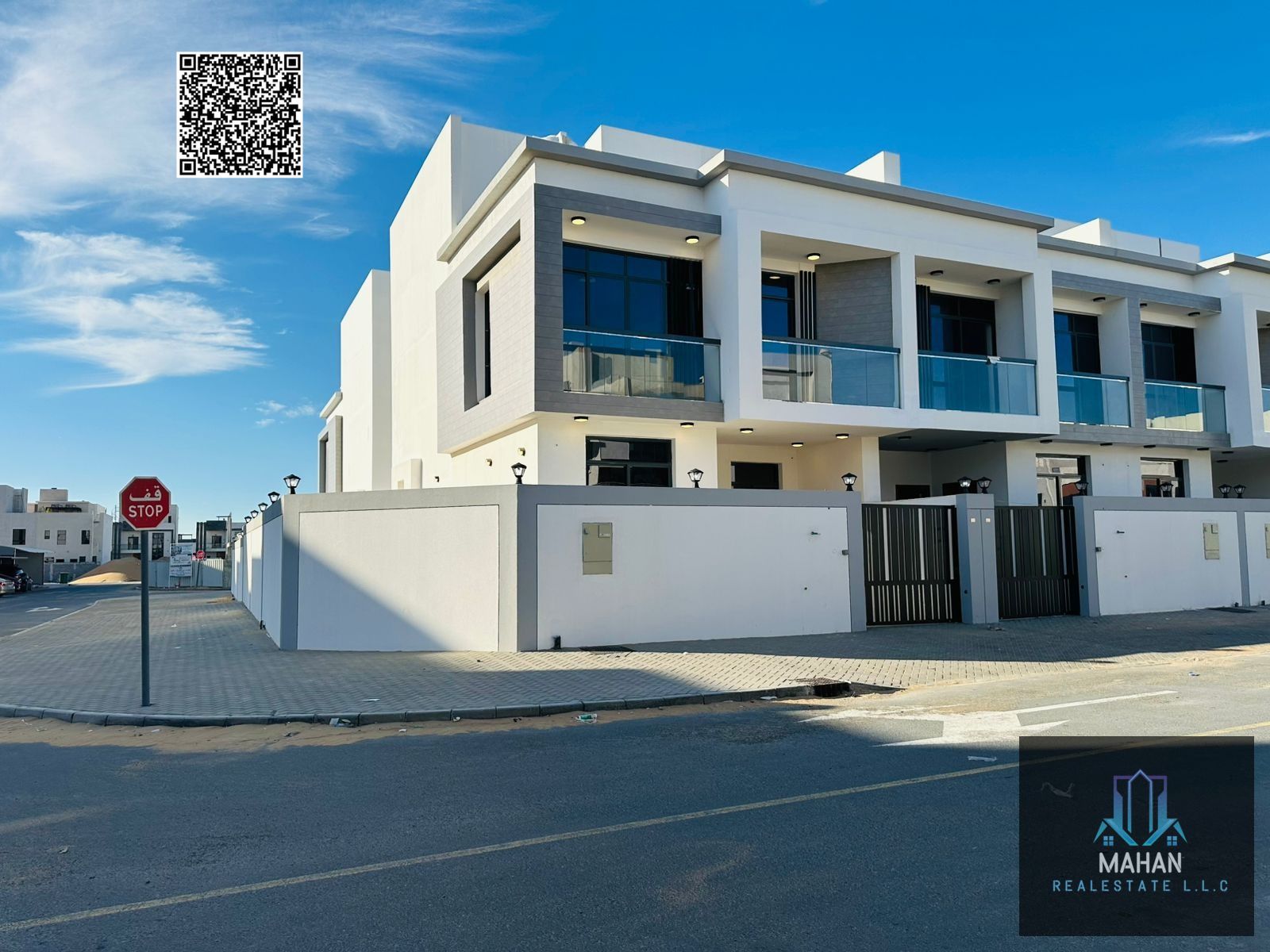 Al Bahia Area – Ajman An excellent opportunity to own a luxury corner townhouse villa, ideally located on two streets, offering spacious living, elegant design, and a prime location in Al Bahia – Ajman.