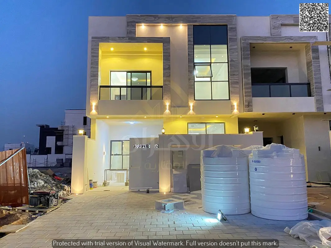 In Al Bahia, a 5-bedroom master villa with a majlis and lounge, central air conditioning, at a price including registration fees, a unique opportunity