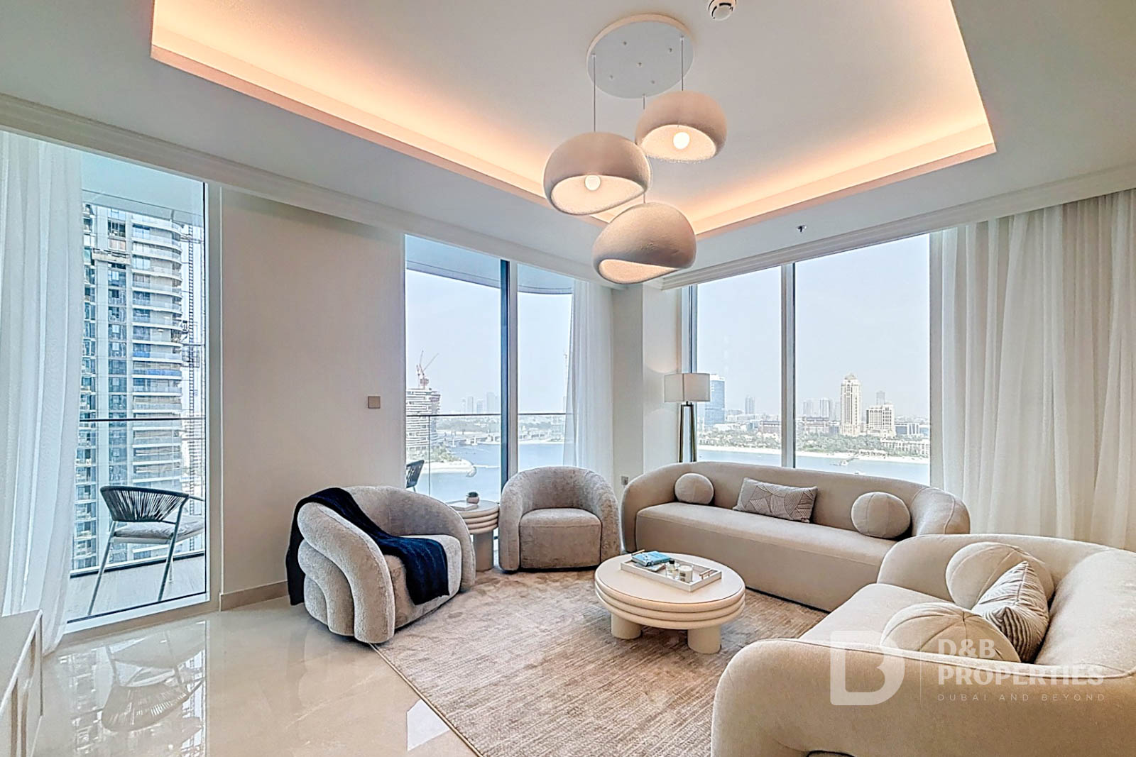 Sea and Marina Skyline View | High End Furnishings
