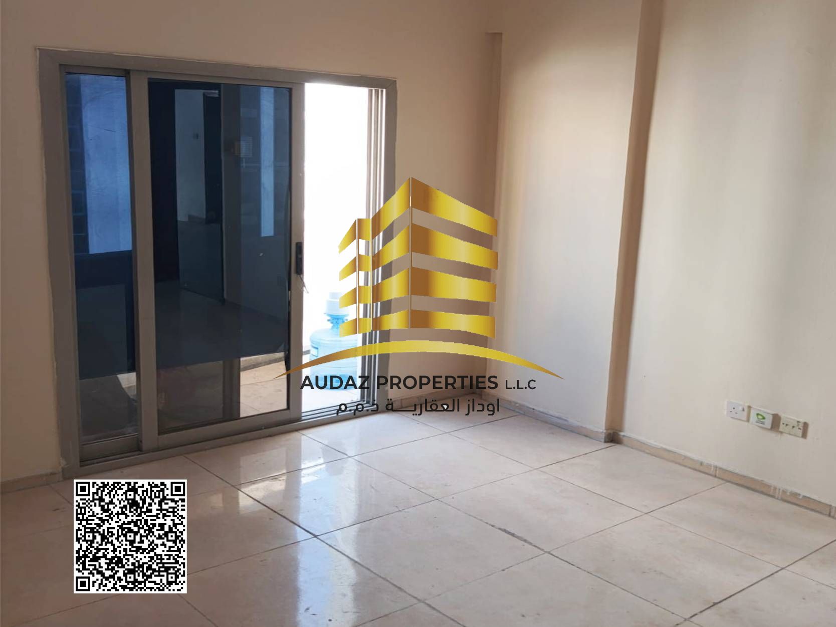 One bedroom and living room for annual rent in Sharjah, near Al Rolla station.