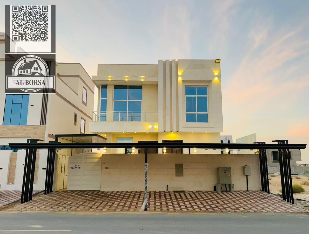 Furnished villa for rent in Al Bahia | 5 master bedrooms | Majlis and 2 living rooms | Equipped kitchen + preparation kitchen | Maid's room | 7 bat