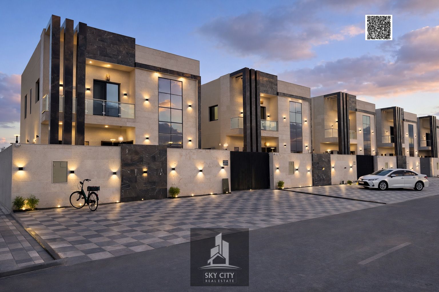 Villa for sale next to a public park, including registration and ownership fees. 4 master bedrooms with a yard.