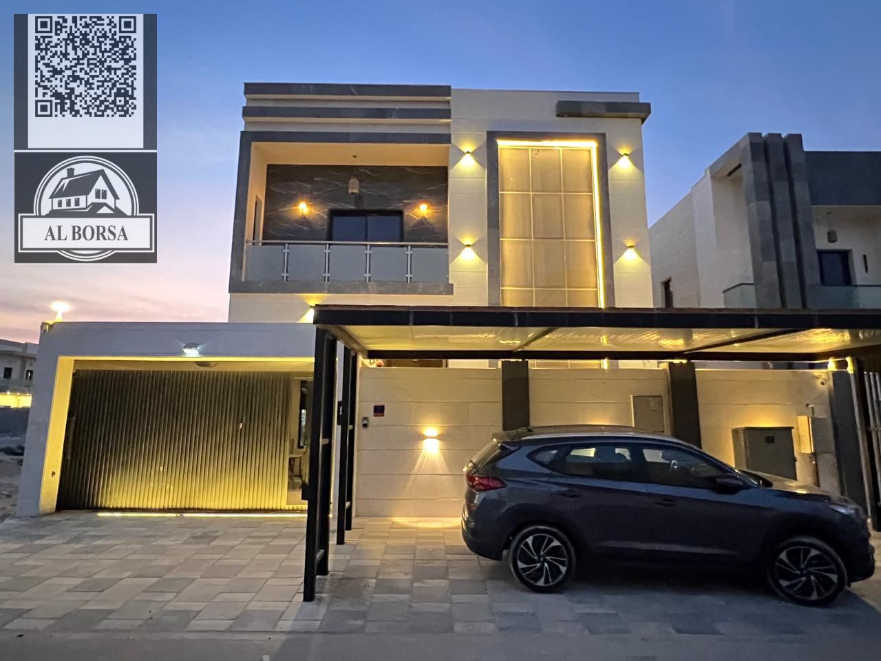 Furnished villa for rent in Al Bahia | 5 master bedrooms | Majlis and 2 living rooms | Equipped kitchen + preparation kitchen | Maid's room | 7 bat