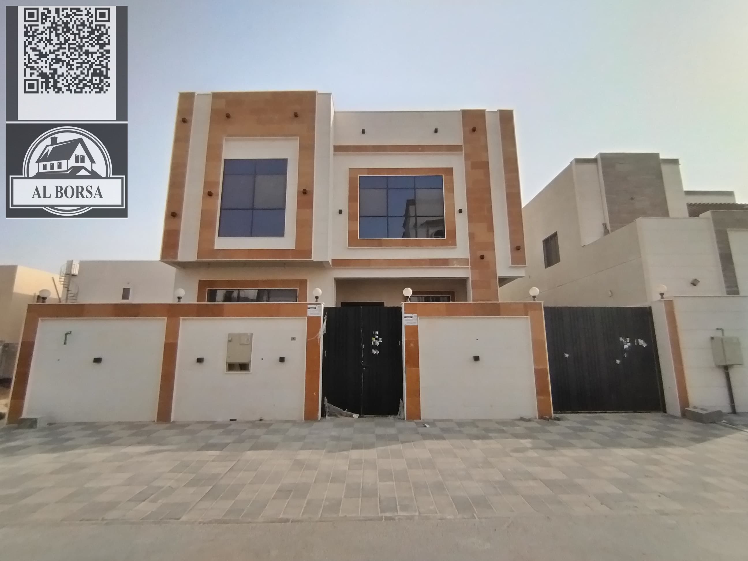 Brand new villa for rent in Al Zahia | Two floors + roof | 7 master bedrooms | Majlis and 2 living rooms | Large terrace | Central air conditioning