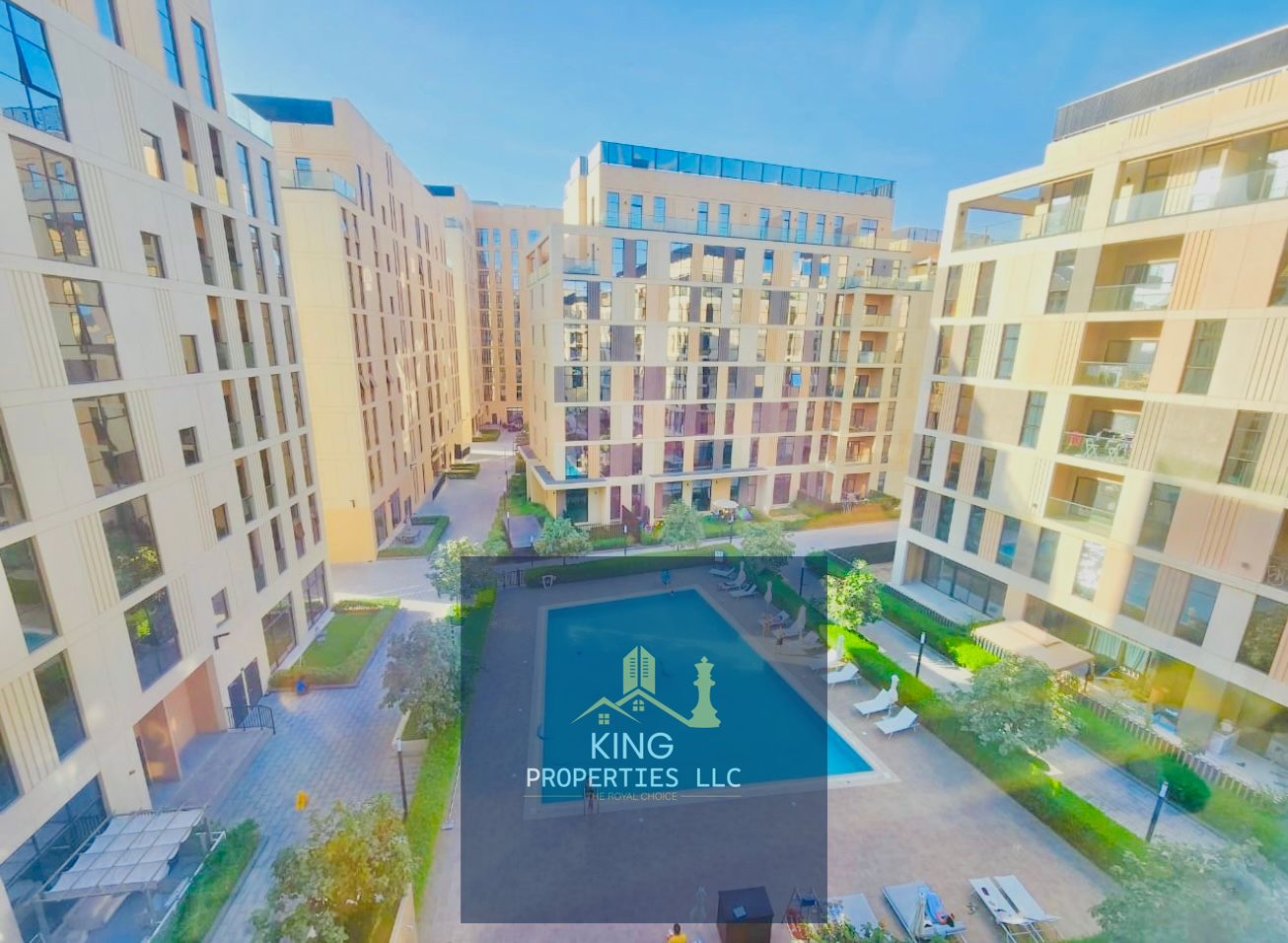 1 bhk 2 Wachroom pool view for rent Al mamsha Sharjah