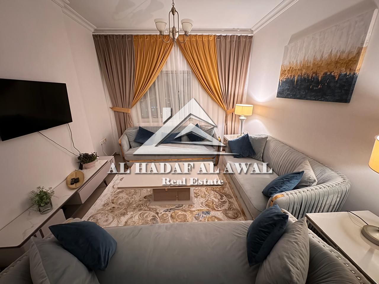 For monthly rent, a 2room and a hall in Al taawun area with free internet