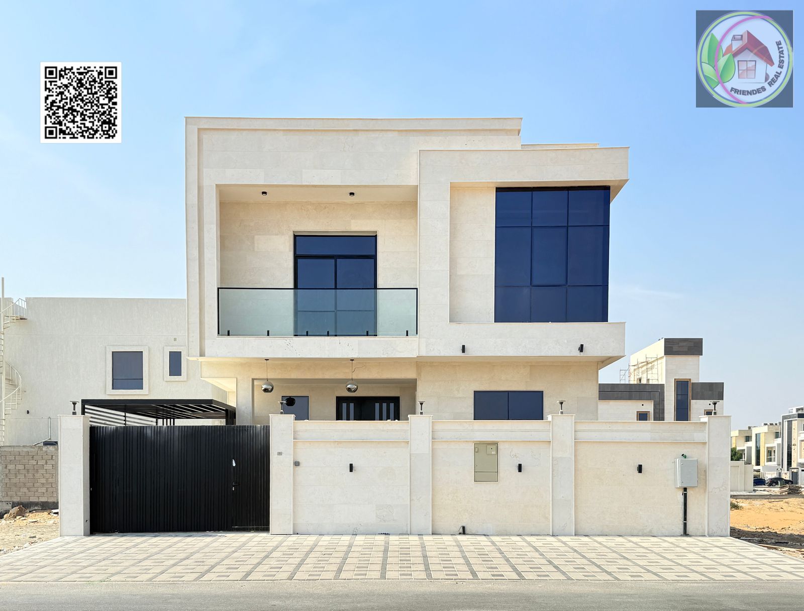 A distinctive villa at a great price including water and electricity, 5 master bedrooms with built-in wardrobes in a prestigious area in Al Yasmin, fr