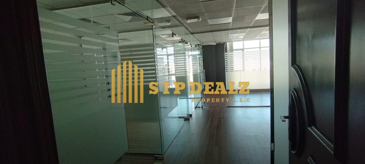 Fully Fitted partitioned Office with a Pantry and a Washroom near Dnata Office Al khabaisi Road Deira