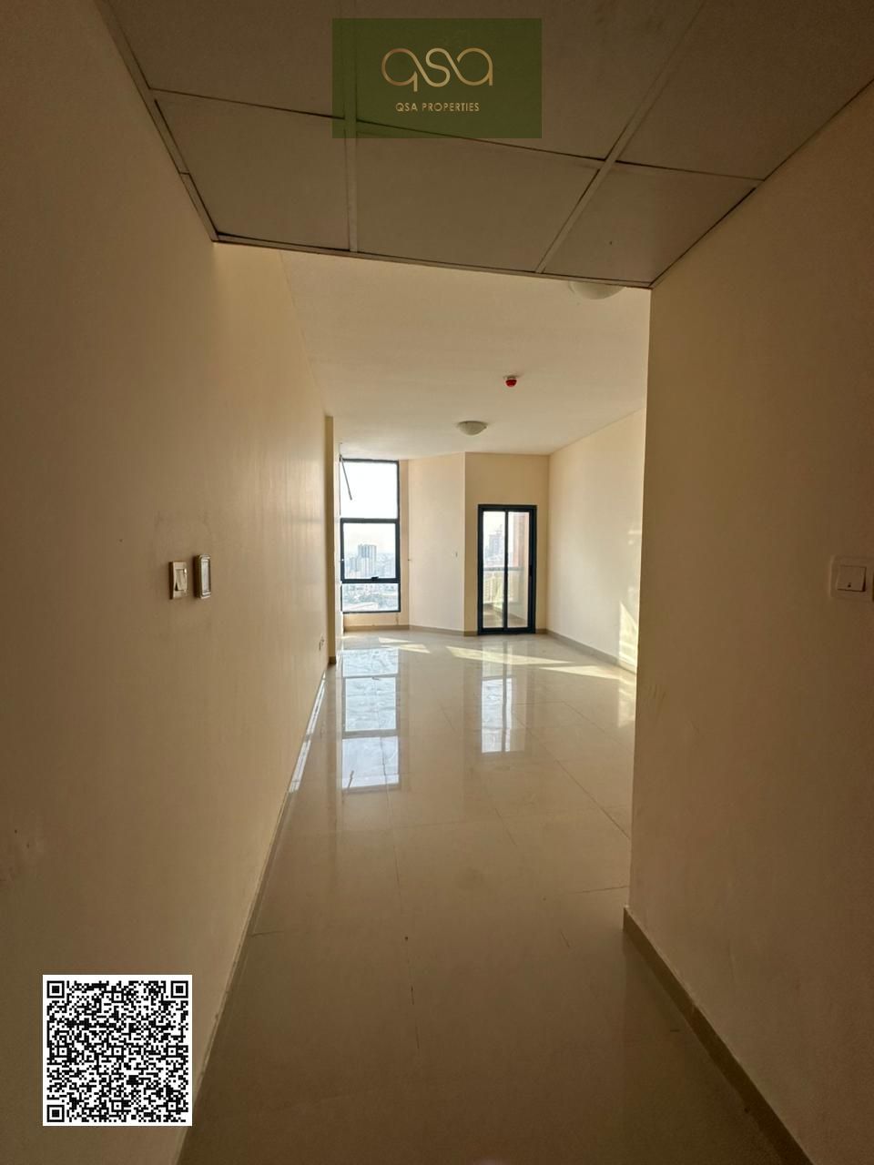 Own an apartment in the heart of Ajman with an open view. Two bedrooms and a living room, ready to move in or invest.