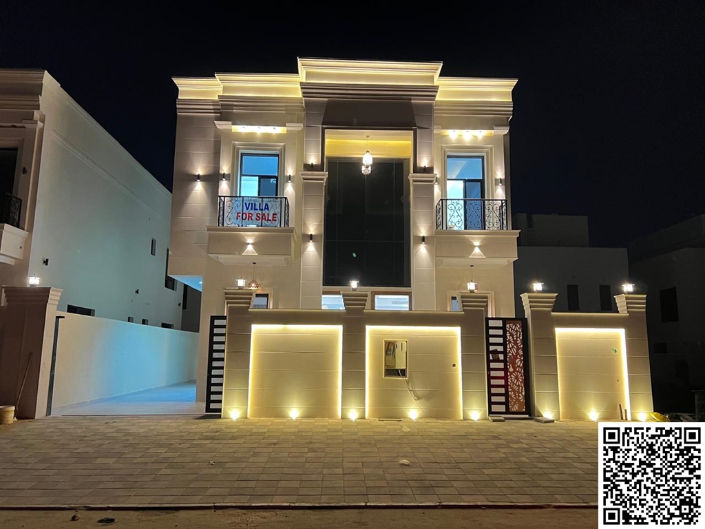 Classic villa for sale in Al Helio 2 area – Ajman. Excellent location on a main street. Two floors and a roof. Registration fees included. Land ar