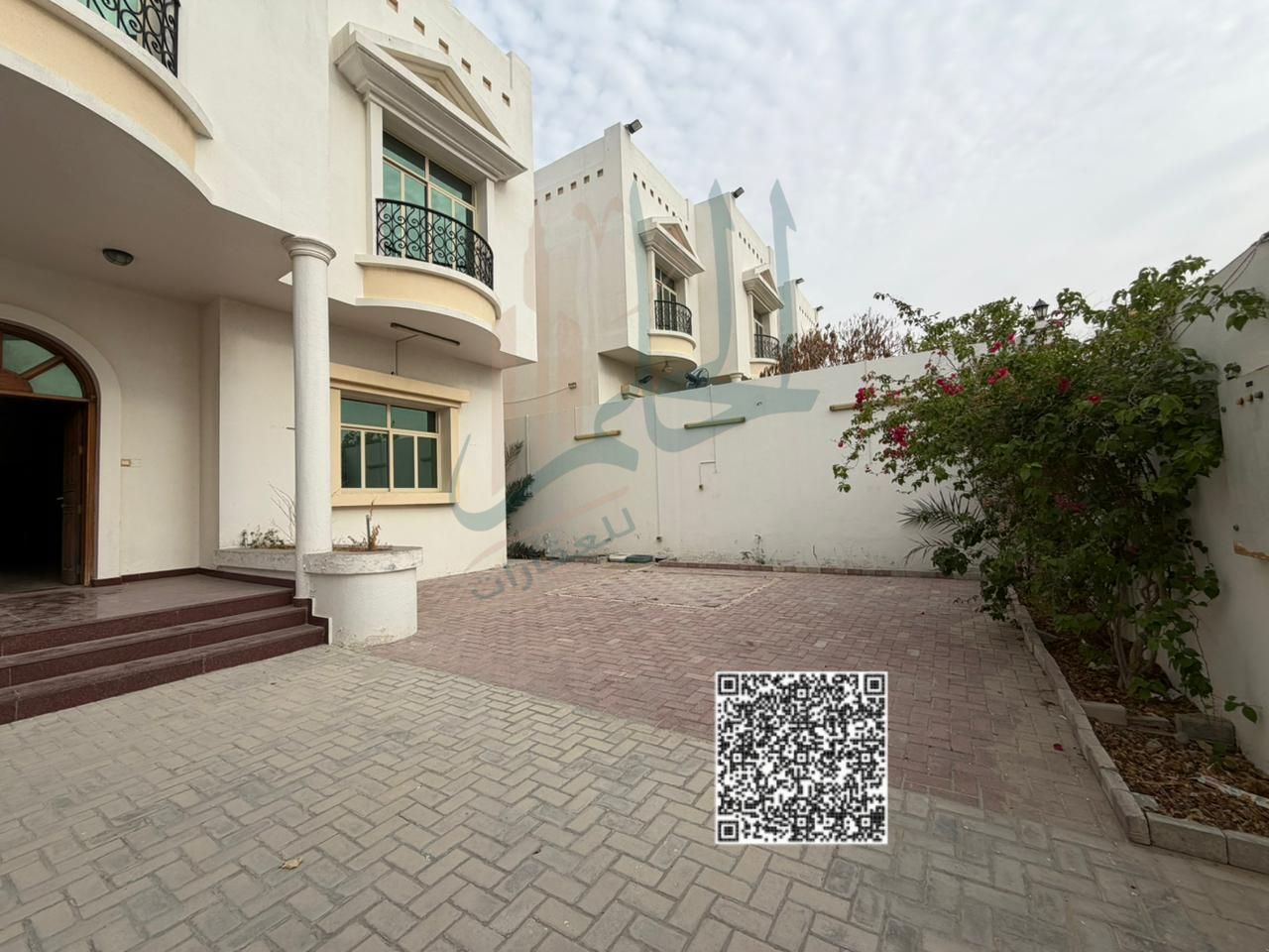 For annual rent villa on Al Hira beach, 4 bedrooms, spacious yard, and maid's room